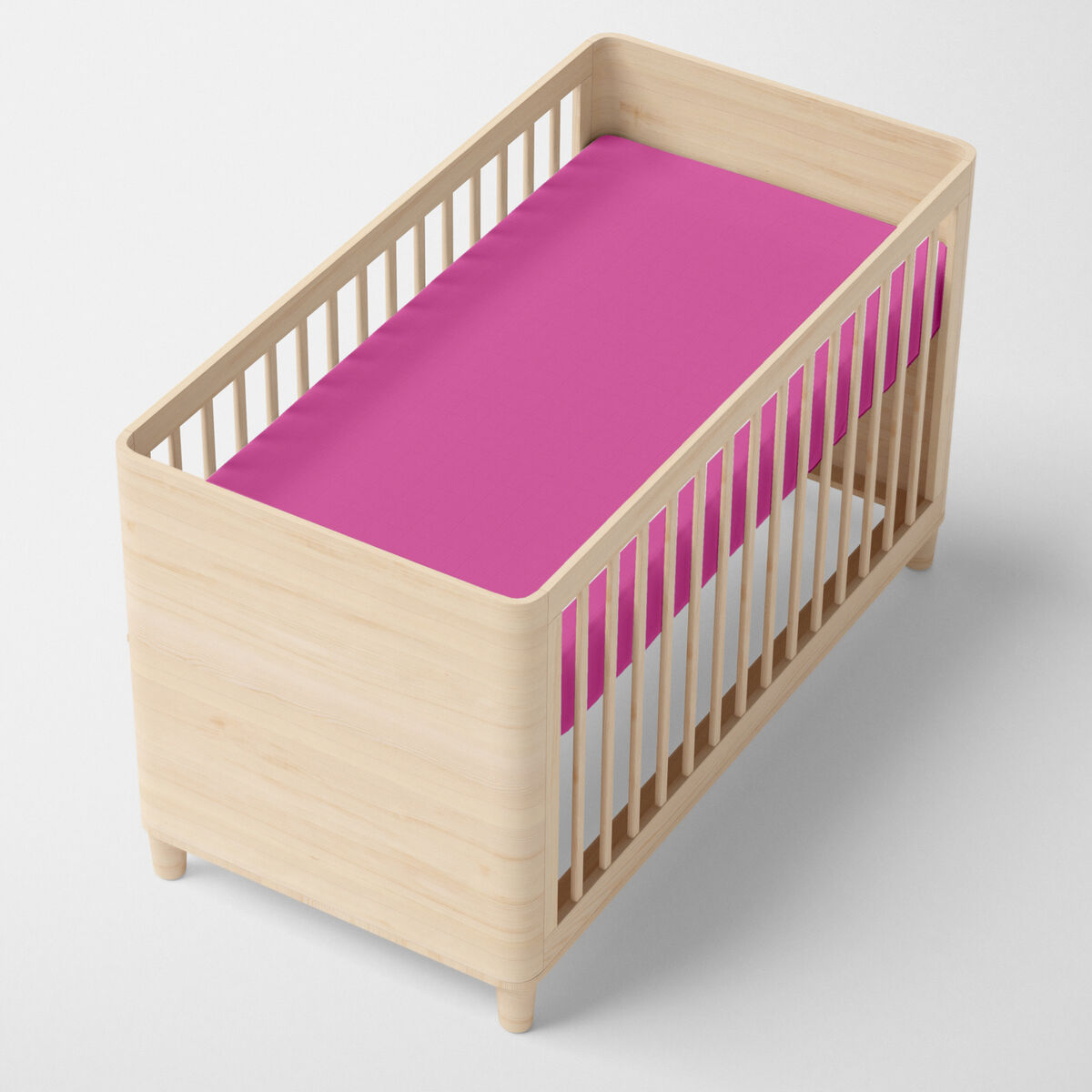 Bettlaken HappyFriday BASIC KIDS Pink 60 x 120 x 14 cm